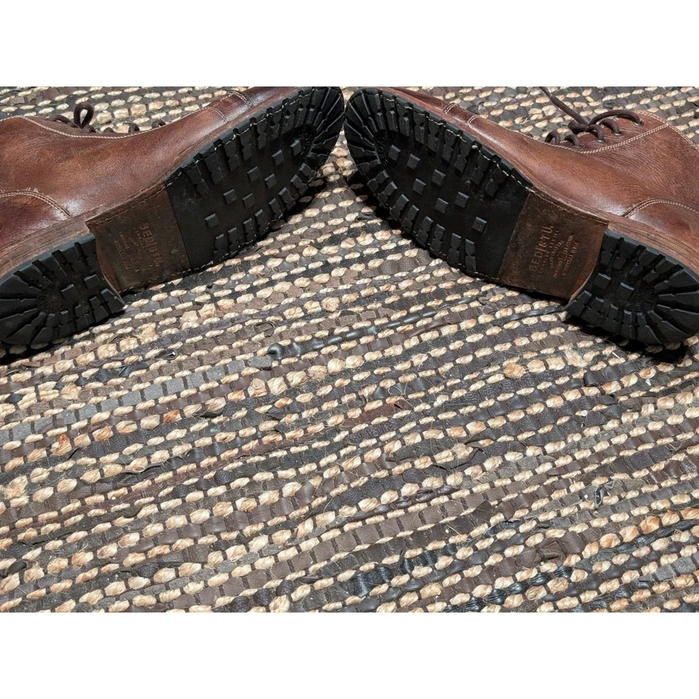 Bed Stu Cobbler Series Protege Brown Leather Lace Up Boots Mens 10 Distressed